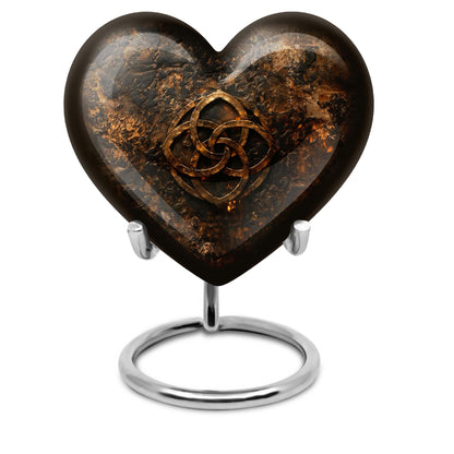 Heart shaped 10 inch Catholic Urn, large funeral