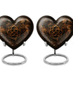 Heart shaped 10 inch Catholic Urn, large funeral