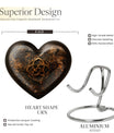 Heart shaped 10 inch Catholic Urn, large funeral
