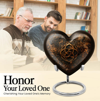 Heart shaped 10 inch Catholic Urn, large funeral