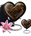 Heart shaped 10 inch Catholic Urn, large funeral