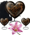 Heart shaped 10 inch Catholic Urn, large funeral