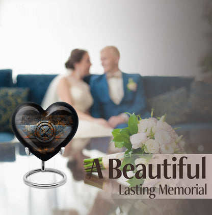 heart urn for adult male ashes