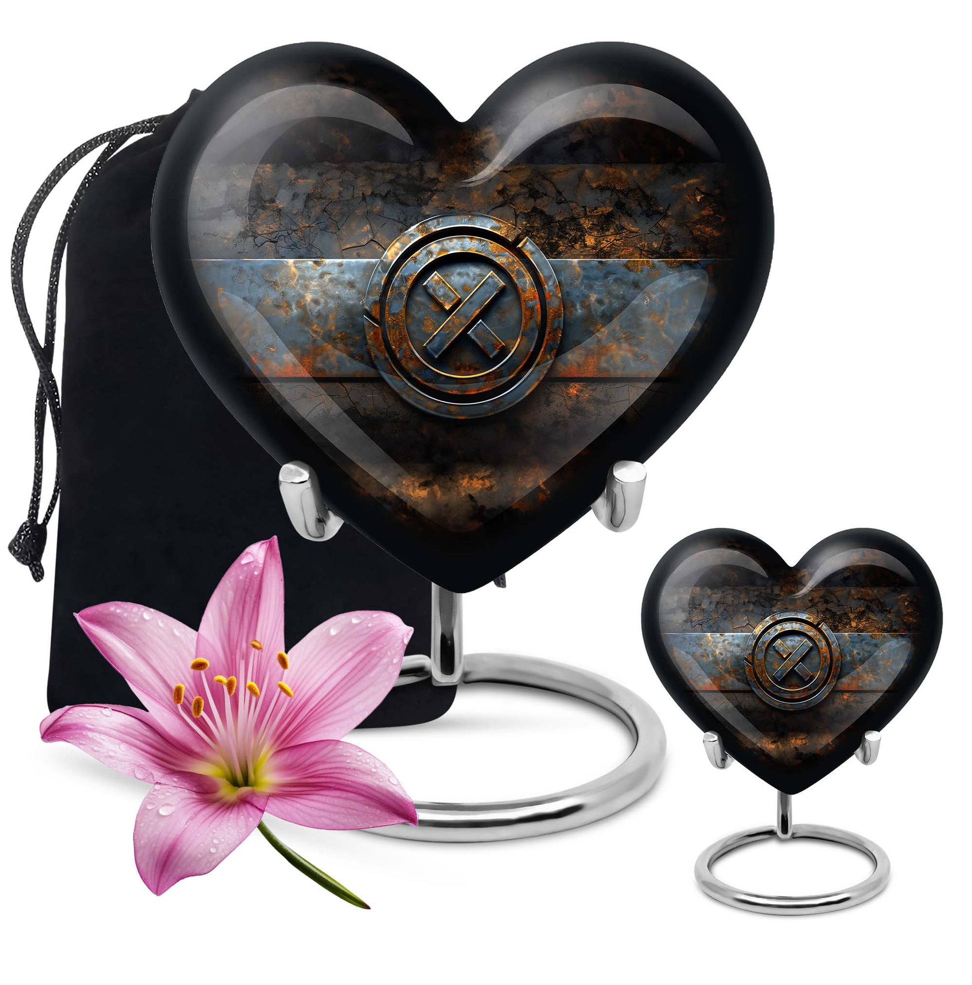 heart urn for adult male ashes