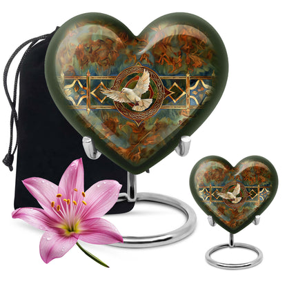 Heart-shaped Catholic Urn