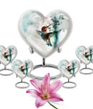 heart shaped humming bird urn for adult human ashes