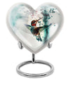 heart shaped humming bird urn for adult human ashes