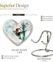 heart shaped humming bird urn for adult human ashes