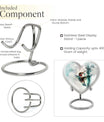 heart shaped humming bird urn for adult human ashes