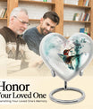 heart shaped humming bird urn for adult human ashes