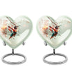 heart-shaped humming bird urn