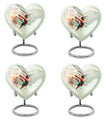 heart-shaped humming bird urn