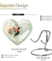 heart-shaped humming bird urn