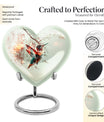 heart-shaped humming bird urn