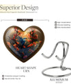 Heart-shaped 10 inch humming bird urn