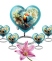 Heart-shaped Puffin Bird Urn