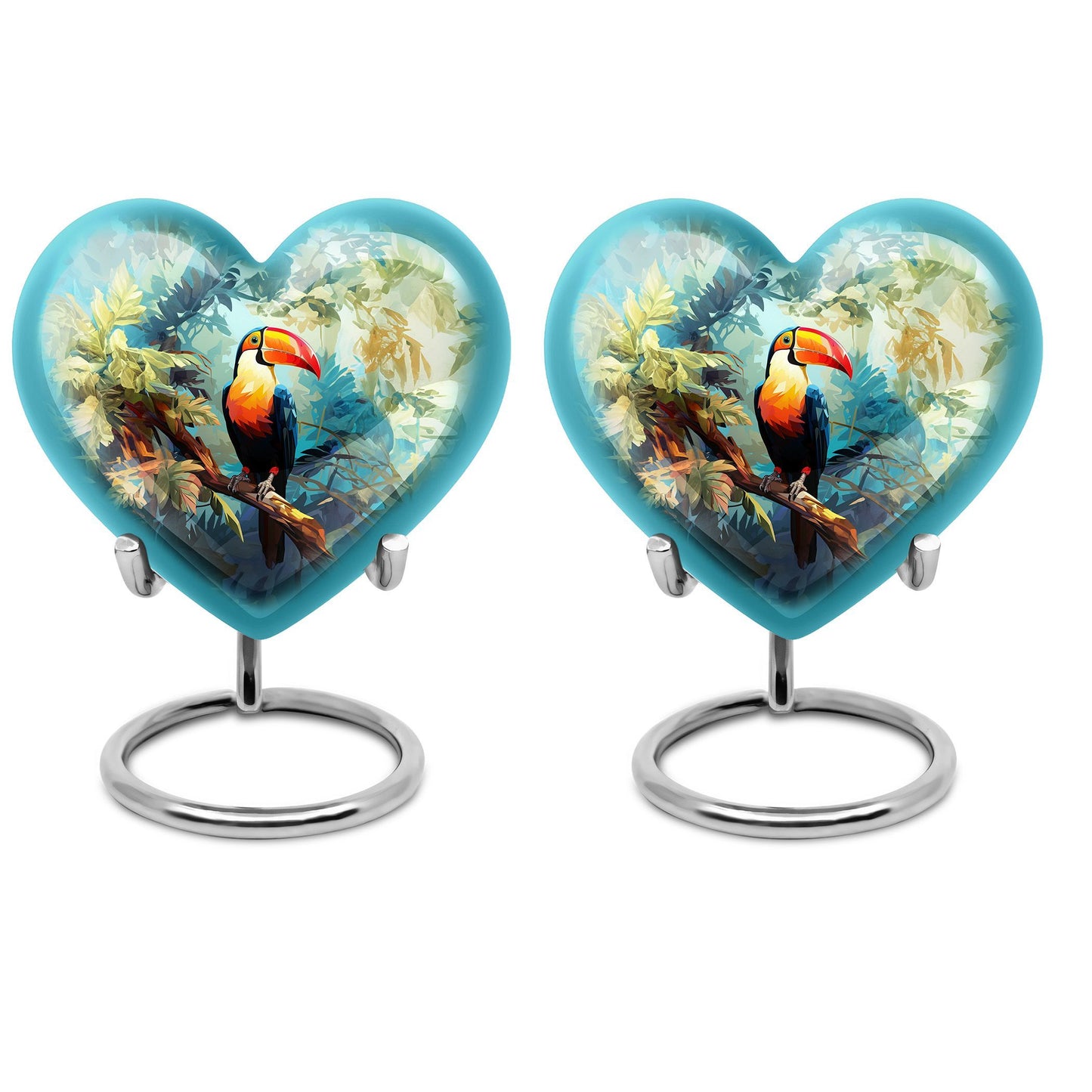 Heart-shaped Puffin Bird Urn