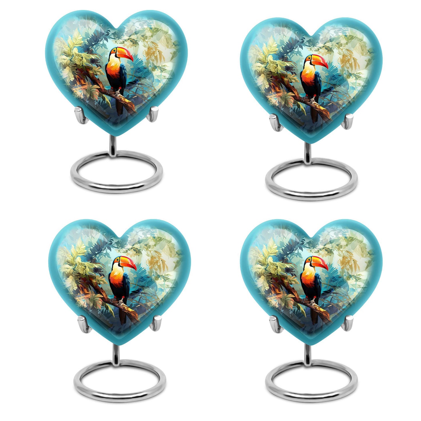 Heart-shaped Puffin Bird Urn
