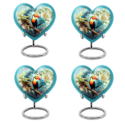 Heart-shaped Puffin Bird Urn