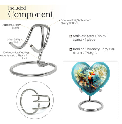Heart-shaped Puffin Bird Urn