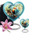 Heart-shaped Puffin Bird Urn