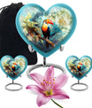 Heart-shaped Puffin Bird Urn