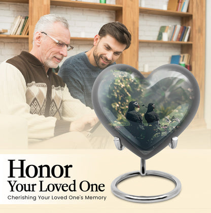 Puffin Bird Heart Urn