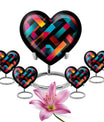 10-inch Heart-shaped Pattern Urn in for adult