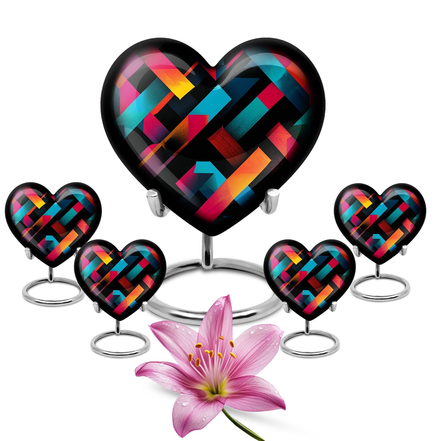 10-inch Heart-shaped Pattern Urn in for adult