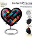 10-inch Heart-shaped Pattern Urn in for adult