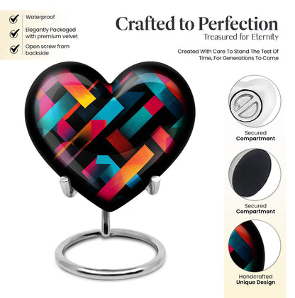 10-inch Heart-shaped Pattern Urn in for adult