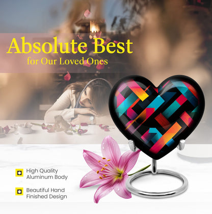 10-inch Heart-shaped Pattern Urn in for adult
