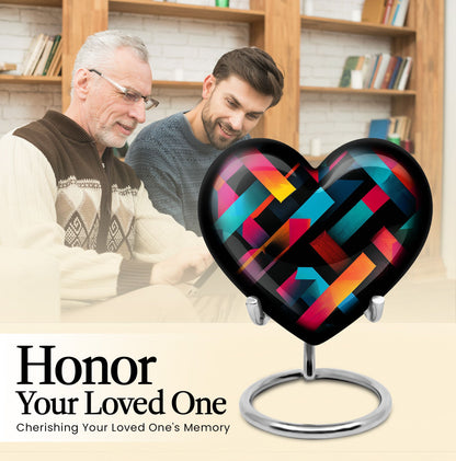 10-inch Heart-shaped Pattern Urn in for adult