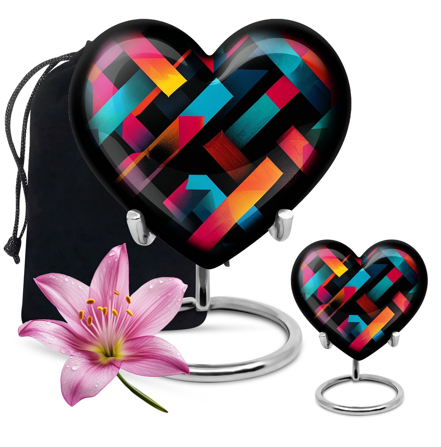 10-inch Heart-shaped Pattern Urn in for adult