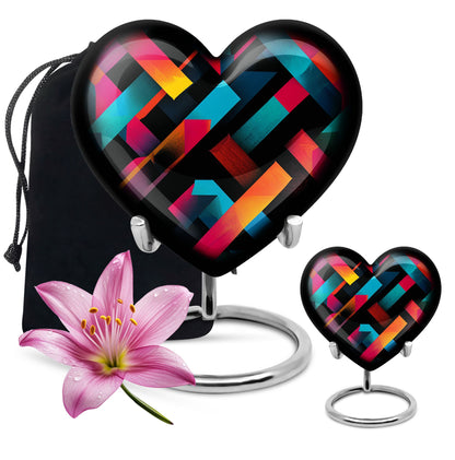 10-inch Heart-shaped Pattern Urn in for adult