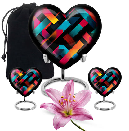 10-inch Heart-shaped Pattern Urn in for adult