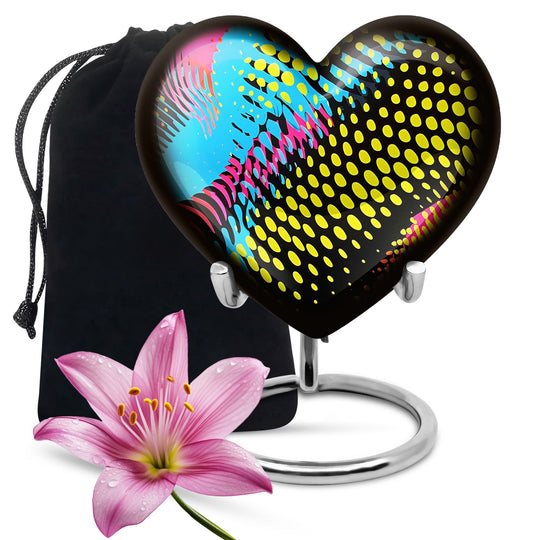 Heart Shaped Pattern Urn for human ashes
