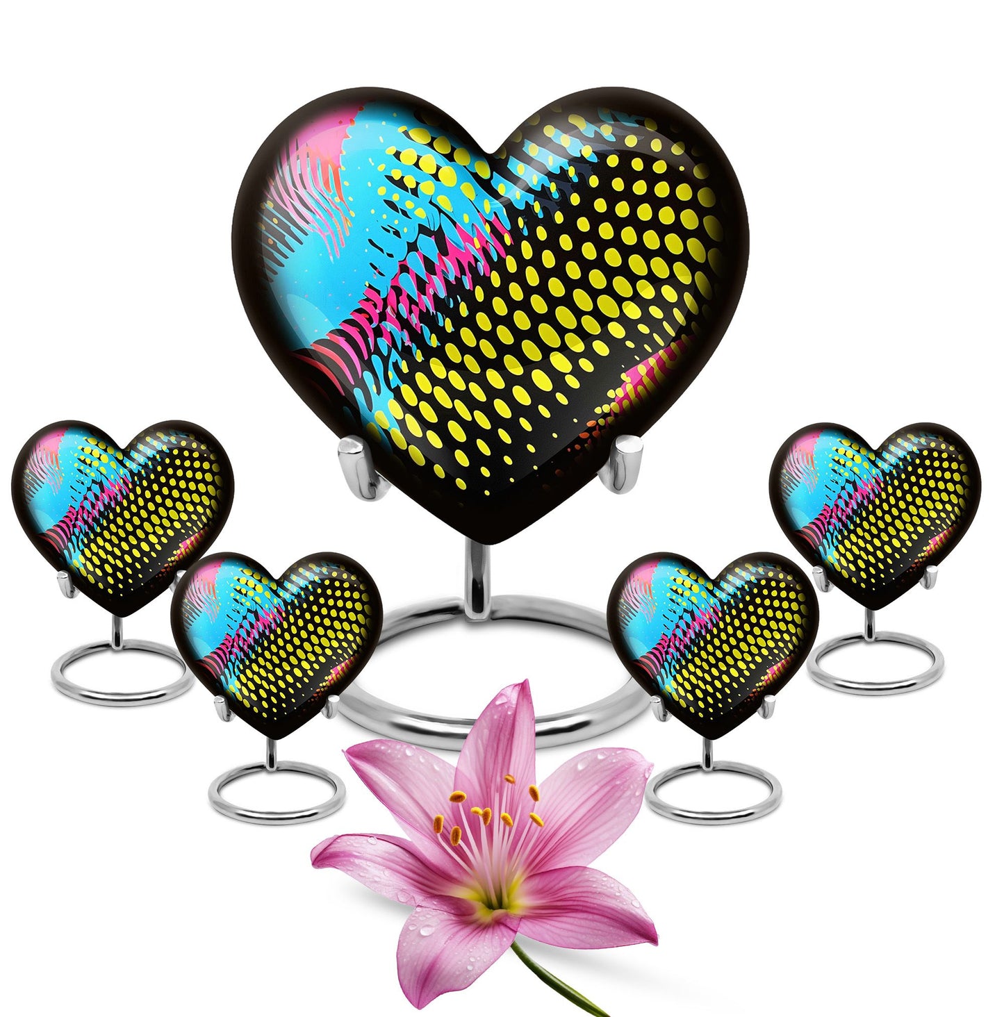 Heart Shaped Pattern Urn for human ashes
