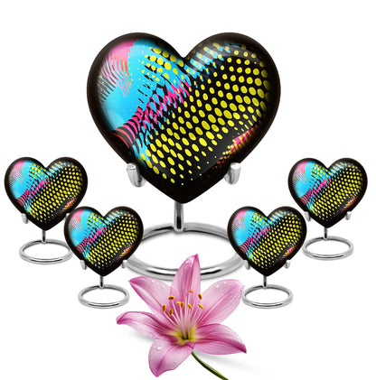 Heart Shaped Pattern Urn for human ashes