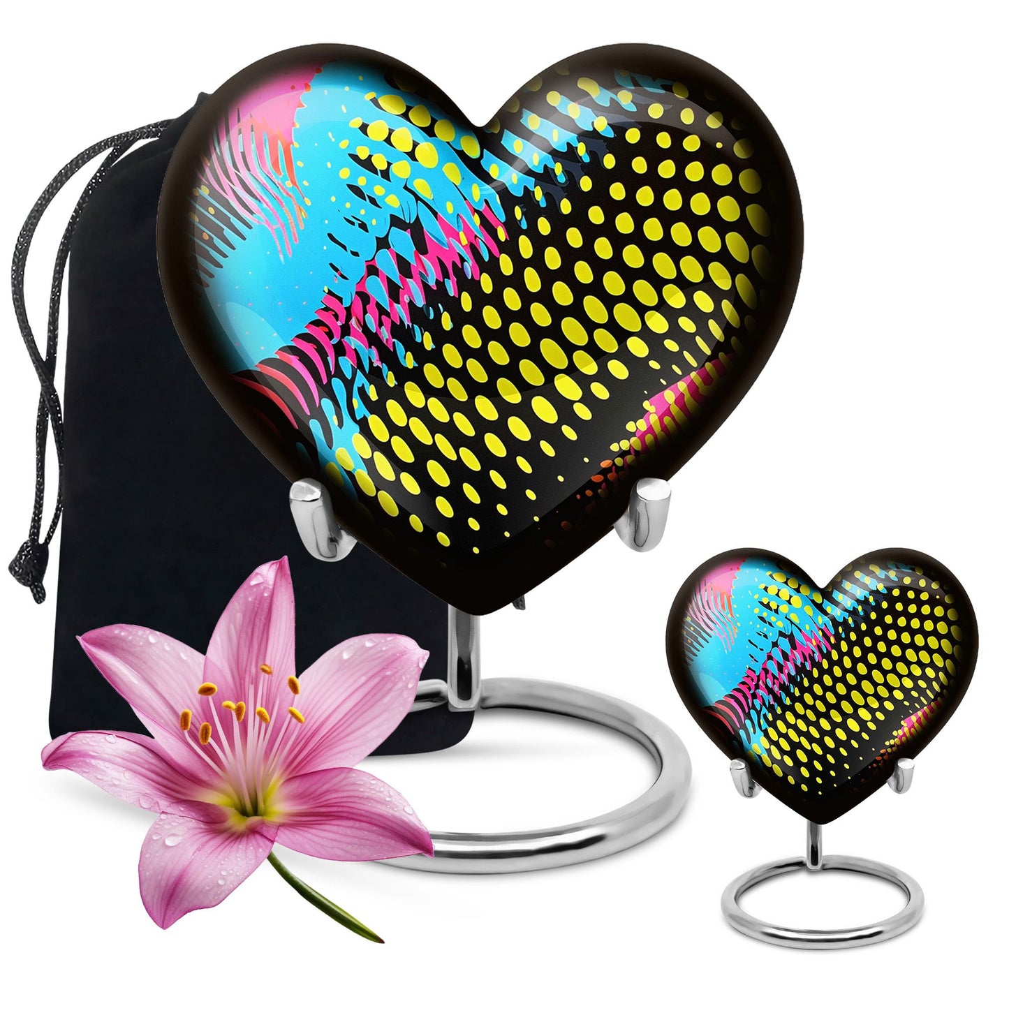 Heart Shaped Pattern Urn for human ashes