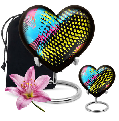Heart Shaped Pattern Urn for human ashes