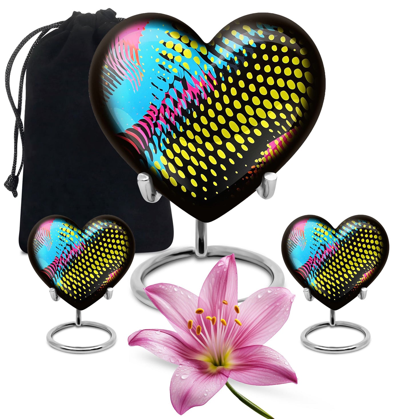 Heart Shaped Pattern Urn for human ashes