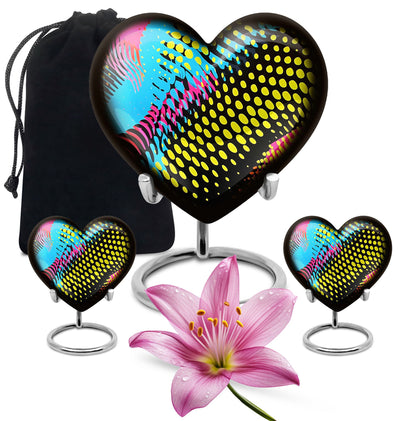 Heart Shaped Pattern Urn for human ashes