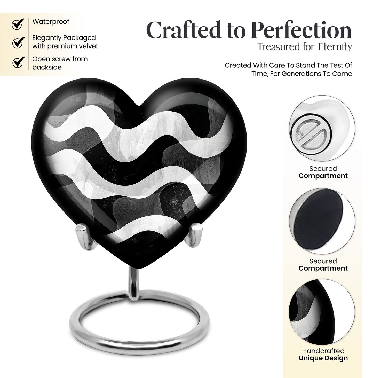 Heart designed Pattern Urn.