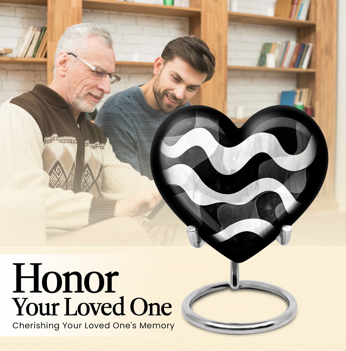 Heart designed Pattern Urn.