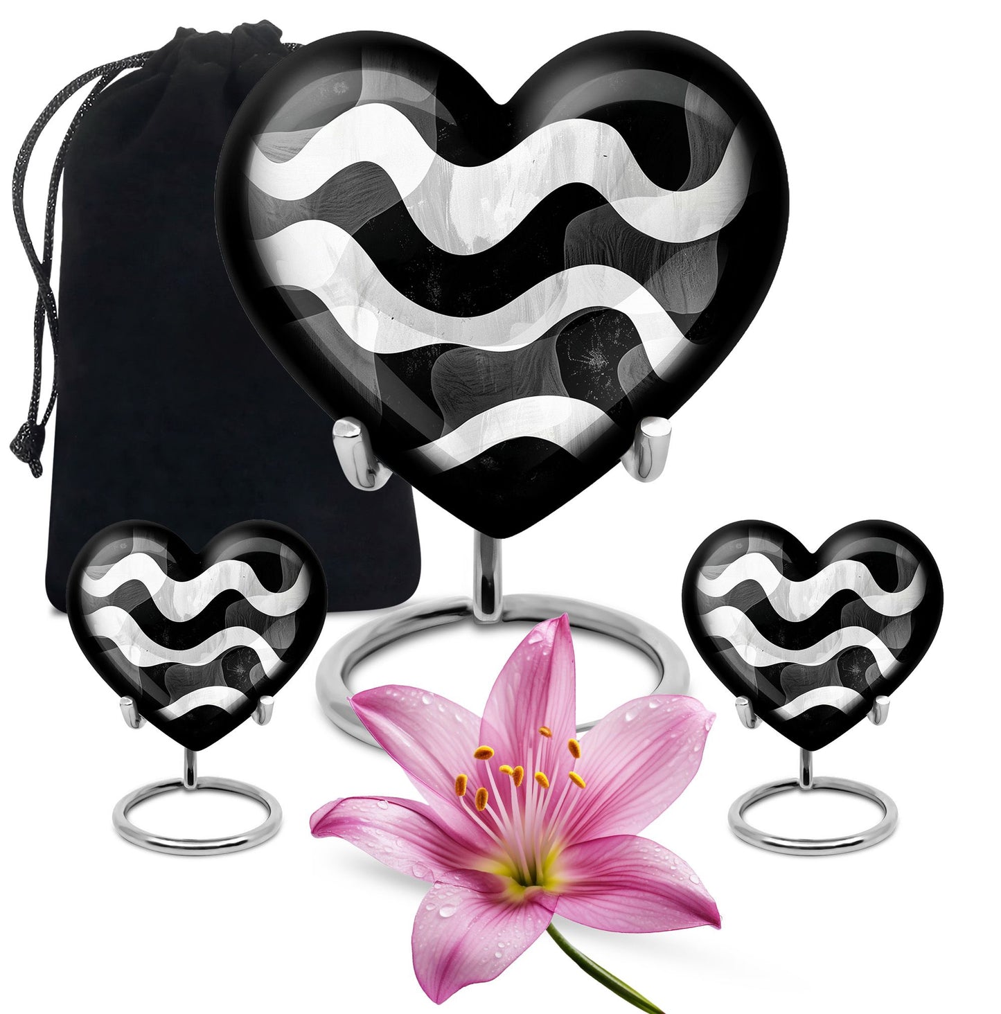 Heart designed Pattern Urn.