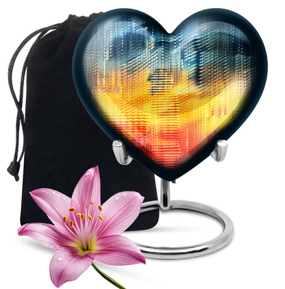 heart-pattern urn for human ashes 