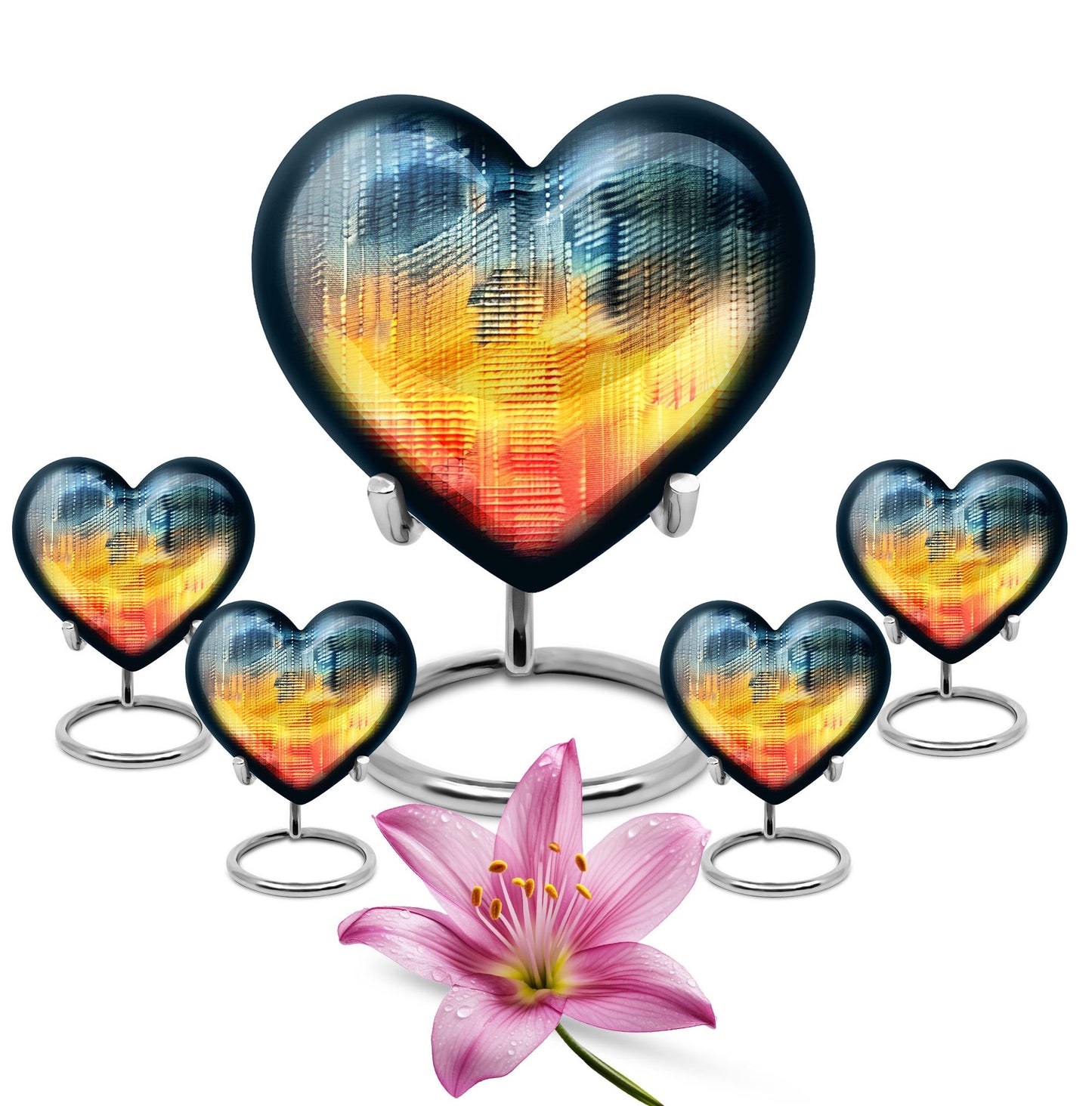 heart-pattern urn for human ashes 