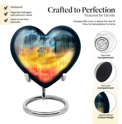 heart-pattern urn for human ashes 