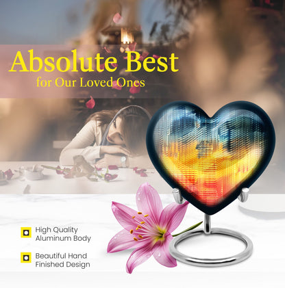 heart-pattern urn for human ashes 